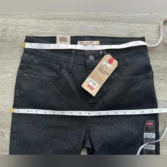 Levi’s shinny high rise skinny jeans stretch size 28 - Picture 6 of 7